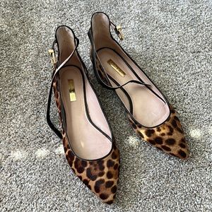 LOUIS ET CIE leopard flats 8.5